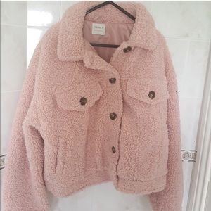 Forever 21 Light Pink Puffy Bomber Jacket